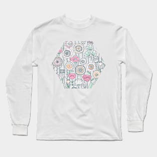 Wildflowers doodles Long Sleeve T-Shirt